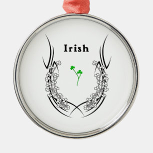 Irländsk Shamrocktatuering Julgransprydnad Metall