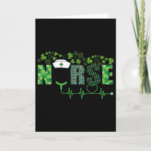 Irländsk sjuksköterska Shamrock Stetoskop St Patri Kort