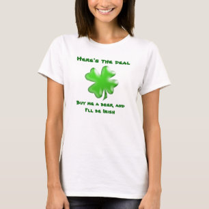 Irländsk skjorta för ölavtalsShamrock T Shirt