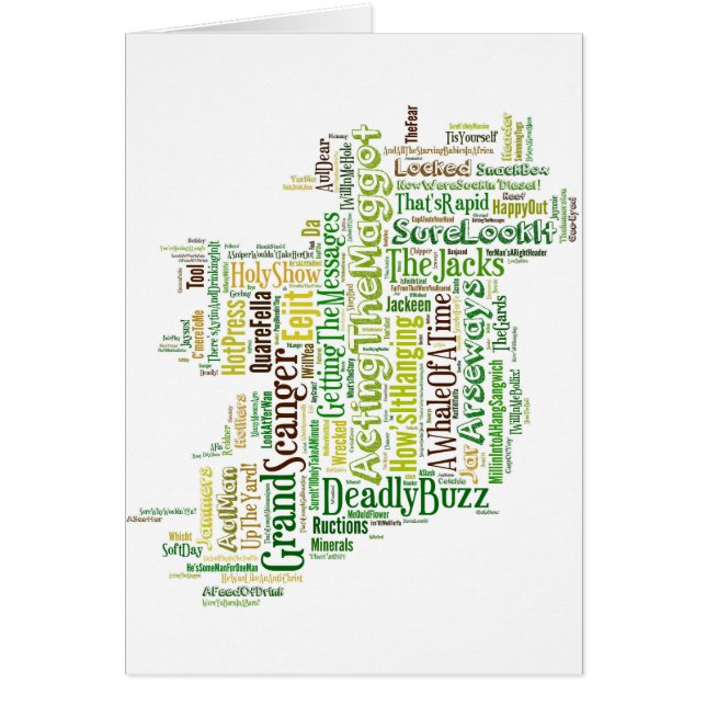 Irländsk SlangMpa Hälsningskort (Framsidan)