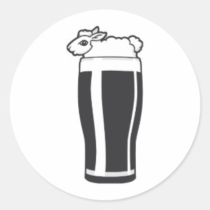 Irländsk smak runt klistermärke
