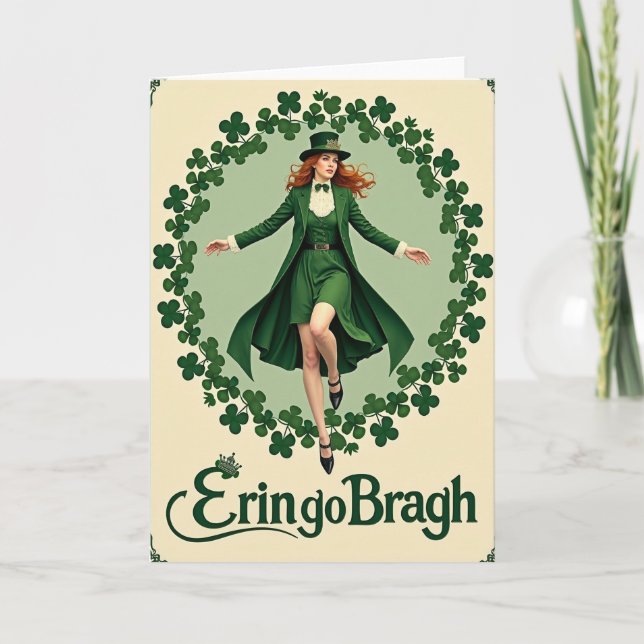 Irländsk smaragdelegans kort (Framsida)