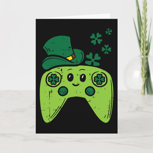 Irländsk spelkontroller St Patrick Day Gamer B Kort (Framsida)