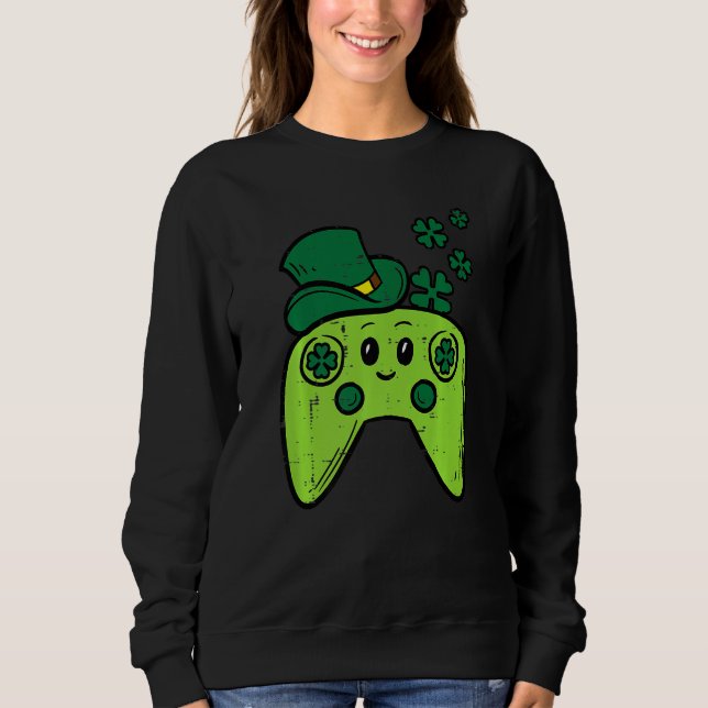 Irländsk spelkontroller St Patrick Day Gamer B T Shirt (Framsida)