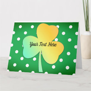Irländsk St Patricks Day skräddarsydd Shamrock Kort