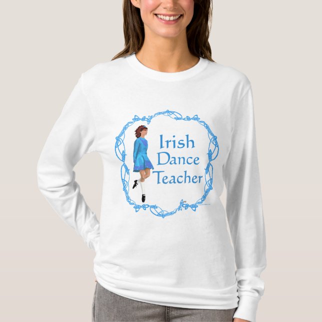 Irländsk Stegledare för Dans T Shirt (Framsida)