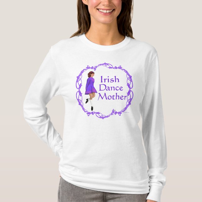 Irländsk Step Dance Mamma - Lila T-shirt (Framsida)