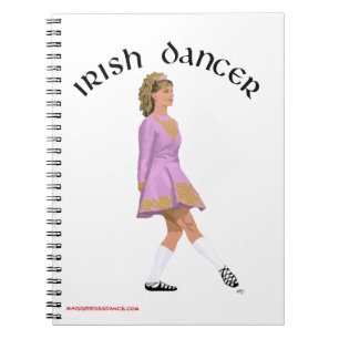 Irländsk Stepdansar Journal - Mjuk Sko Anteckningsbok Med Spiral