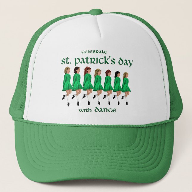 Irländsk steppdans firar St. Patrick's Day Keps (Framsida)