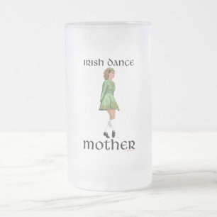 Irländsk Steppdans Mamma - Grön Frostat Ölglas