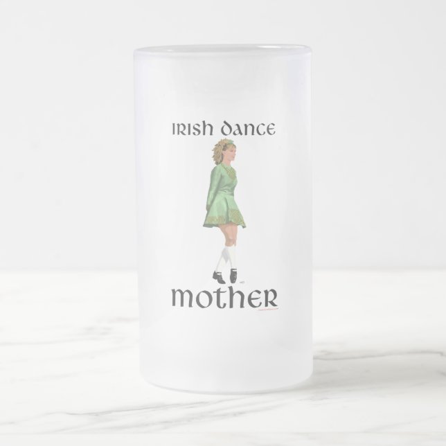 Irländsk Steppdans Mamma - Grön Frostat Ölglas (Center)