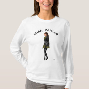 Irländsk Steppdansare - Svart Klänning, Brunett Hå T Shirt