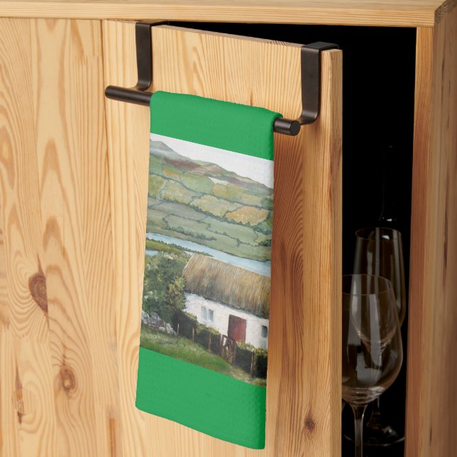 Irländsk stuglandskap kökshandduk (Thirds Fold)