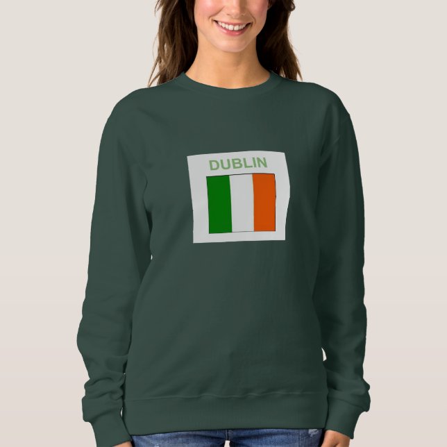 Irländsk sweatshirt Dublin Shamrock T Shirt (Framsida)