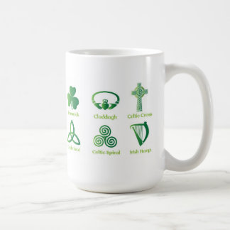 Irländsk symbolkaffemugg, irländskt arv som är kaffemugg