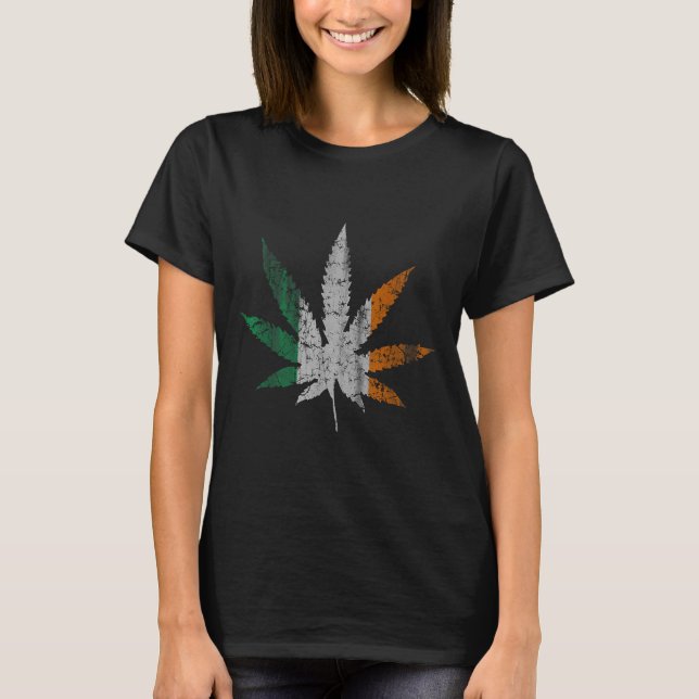 Irländsk T Blad St Patricks Day Ogräs  Shirt (Framsida)