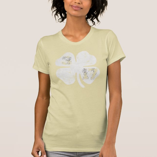Irländsk T skjorta för Shamrock 3/17 T-shirt (Framsida)