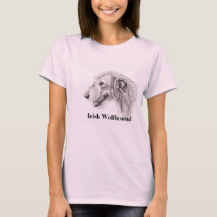 Irländsk T-tröja för Wolfhoundhundkonst T Shirt