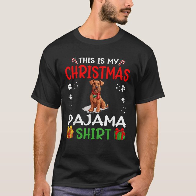Irländsk Terrier Hund Nattlinne Pyjamas Detta är m T Shirt (Framsida)