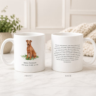 Irländsk Terrier Hund Vattenfärg Ras Citat Kaffemugg