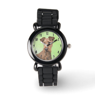 Irländsk Terrier-målning - Söt Original Hundkonst Armbandsur