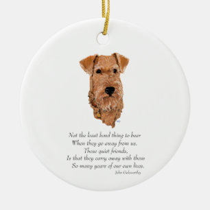 Irländsk Terrier Rainbow Bridge Keramisk Ornament