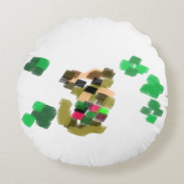 Irländsk terrier St Patrick's day kul Rund Kudde