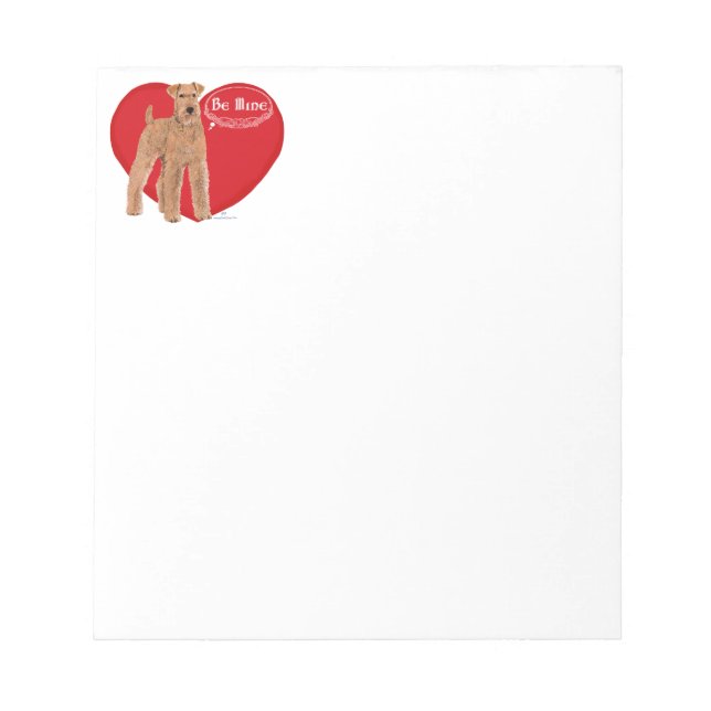 Irländsk Terrier Valentine Anteckningsblock (Framsida)