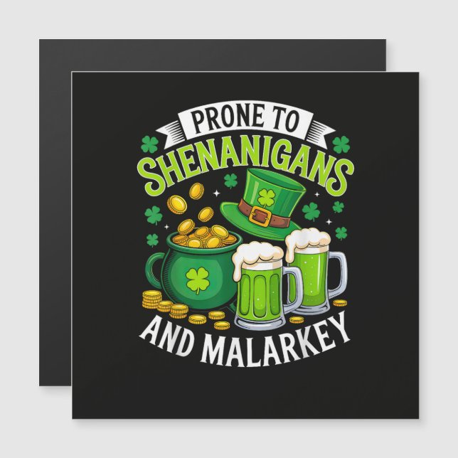 Irländsk Tomte St Patricks Benägen att ställa till (Fram/baksida)