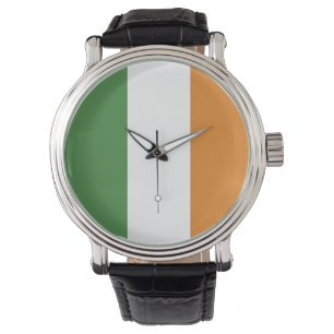 Irländsk Tri färgflagga Armbandsur