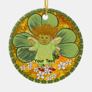 Irländsk Troll Julgransprydnad Keramik