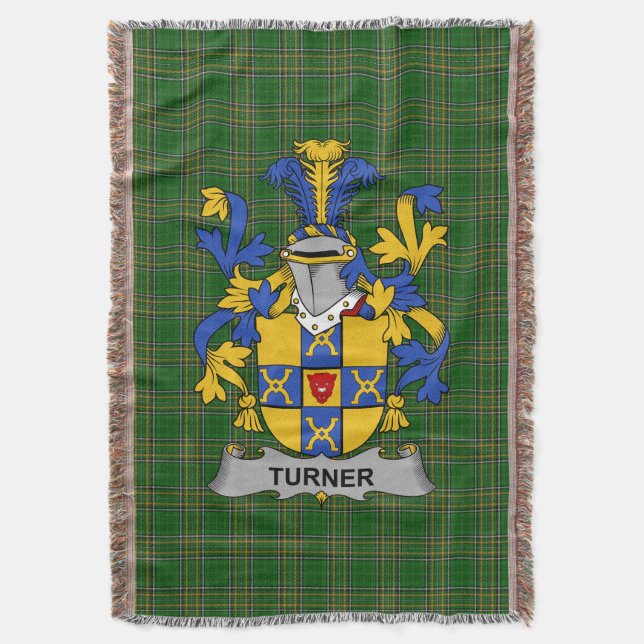 Irländsk Turner Jackar Arm Family Crest Ireland Filt (Framsidan Vertikal)