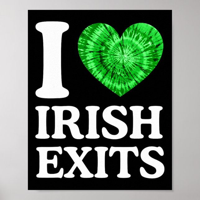 Irländsk Utgång Rolig St Patricks Dag Irländskt Fa Poster (Framsidan)