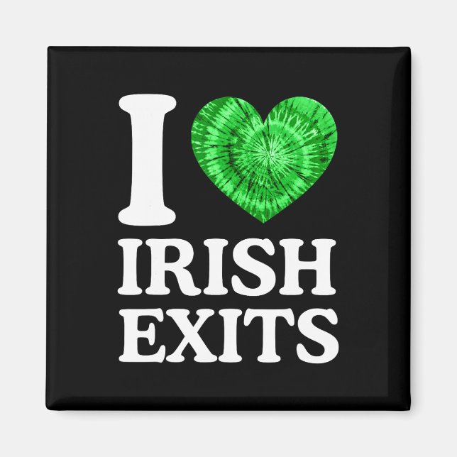 Irländsk Utgång Rolig St Patricks Day Irländskt Fa Magnet (Framsidan)