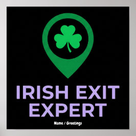 Irländsk Utgångsexpert Rolig St Patricks Dag Intro Poster