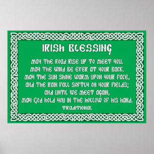 Irländsk välsignelse 1 i Celtic fnurraram Poster