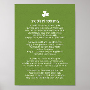 Irländsk välsignelse och Shamrock Poster