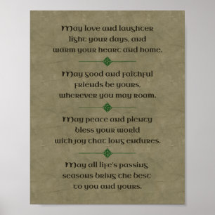Irländsk välsignelse poster