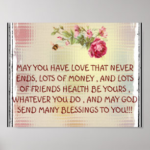 Irländsk välsignelseaffisch poster