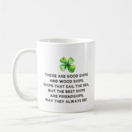 Irländsk vänskap Toast 4 Leaf Clover St Patricks Kaffemugg