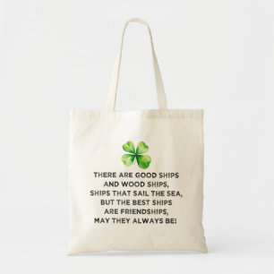 Irländsk vänskapstoast 4-bladig klöver St Patrick' Tygkasse