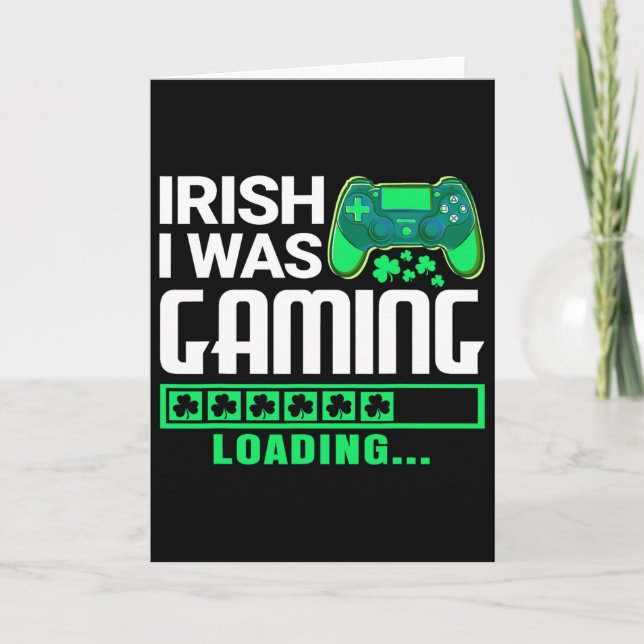 Irländsk var jag spelade rolig St Patricks Day Gam Kort (Framsida)