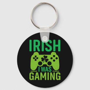 Irländsk var jag spelade rolig St Patricks Day Gam Nyckelring