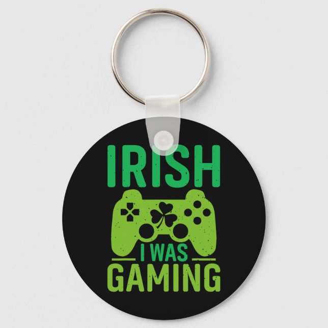 Irländsk var jag spelade rolig St Patricks Day Gam Nyckelring (Framsida)