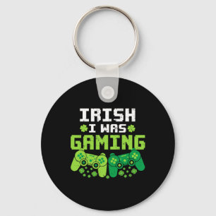 Irländsk var jag spelade rolig St Patricks Day Gam Nyckelring