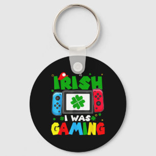 Irländsk var jag spelande rolig St Patricks Day Ga Nyckelring