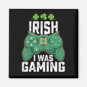 Irländsk var jag spelande spelare spel St Patricks Magnet