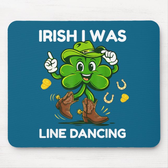 Irländsk var linjedans rolig st patricks day musmatta (Framsidan)