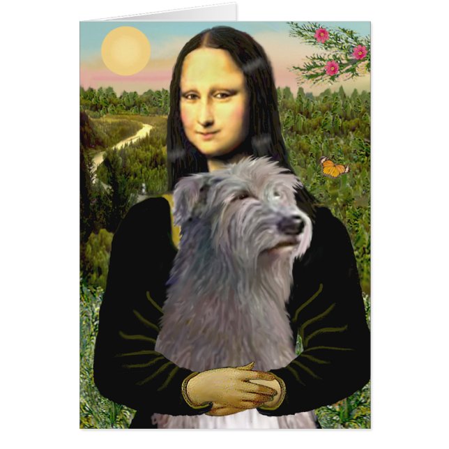 Irländsk varghund 1 - Mona Lisa Hälsningskort (Framsidan)