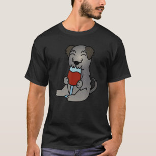 Irländsk varghund dricker vin hund t shirt